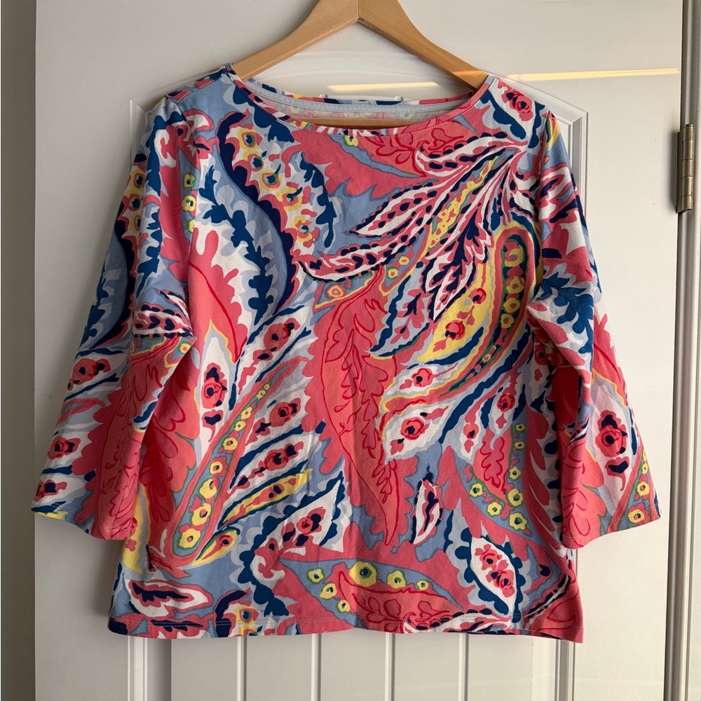 Talbots Colorful Paisley Blouse